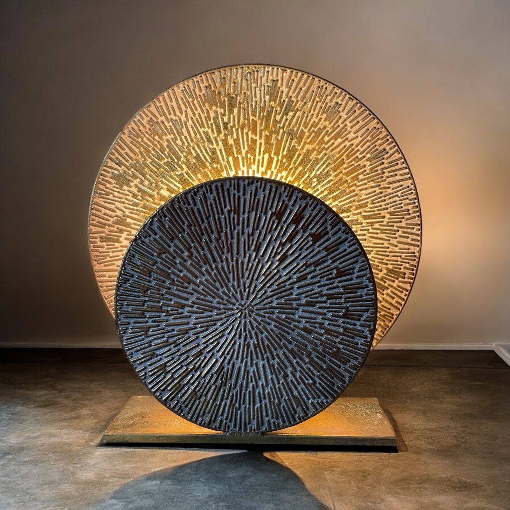 Tischlampe gold H: 39,5cm