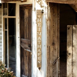 [A594] Holzschild "Heimathafen" 118x10x1,5cm