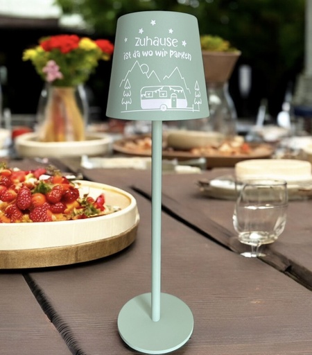 LED Tischlampe beschriftet