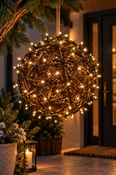 Weidenkugel D: 30cm beleuchtet