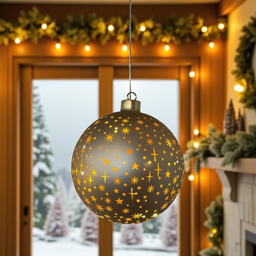 Glaskugel matt champagner D: 15cm