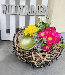 [A1043] Weidenkorb D: ca. 40cm beleuchtet