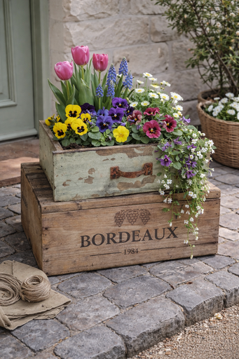 Deko - Schublade altweiß 24/22,5 x 22 x 8cm