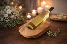 [A194] Teakholz Flaschenhalter 20x20x8cm